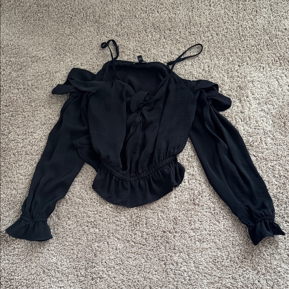 Express Black Off-Shoulder Top